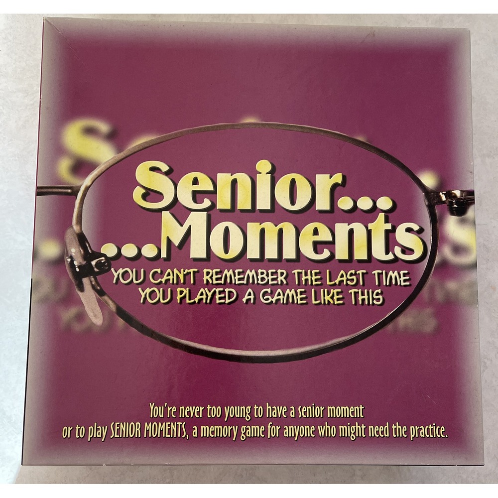 Senior Moments Family Board Game by TDC Games 100% Complete excellent Condition